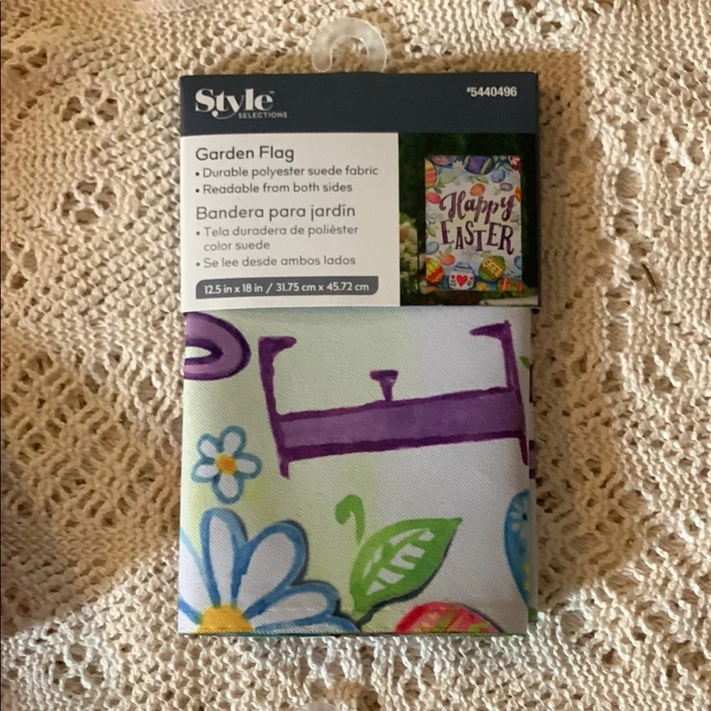 Style Selections Pink Floral Garden Flag - Picture 3 of 5